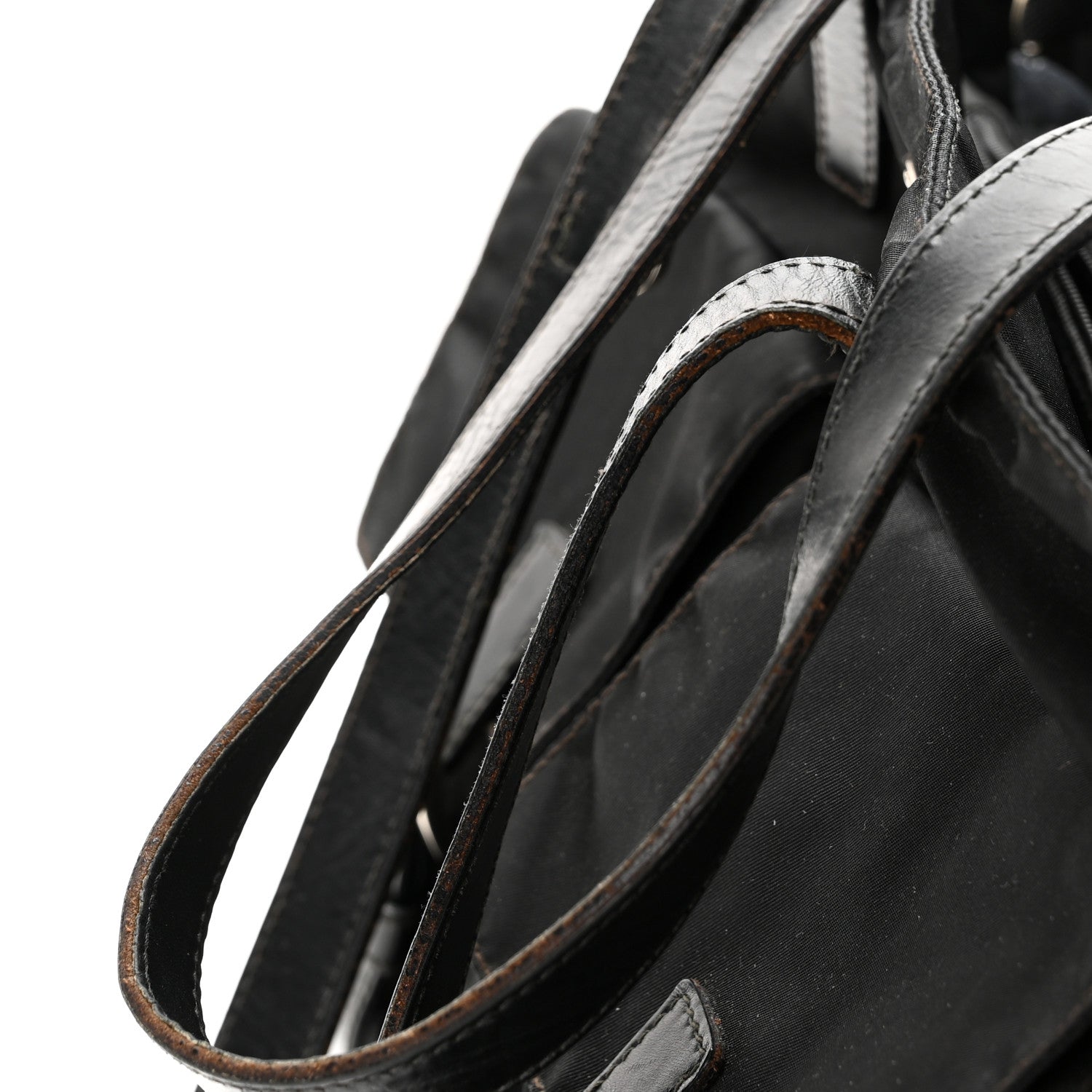 Prada Nylon Vela Drawstring Shopping Tote Black 9 of 9