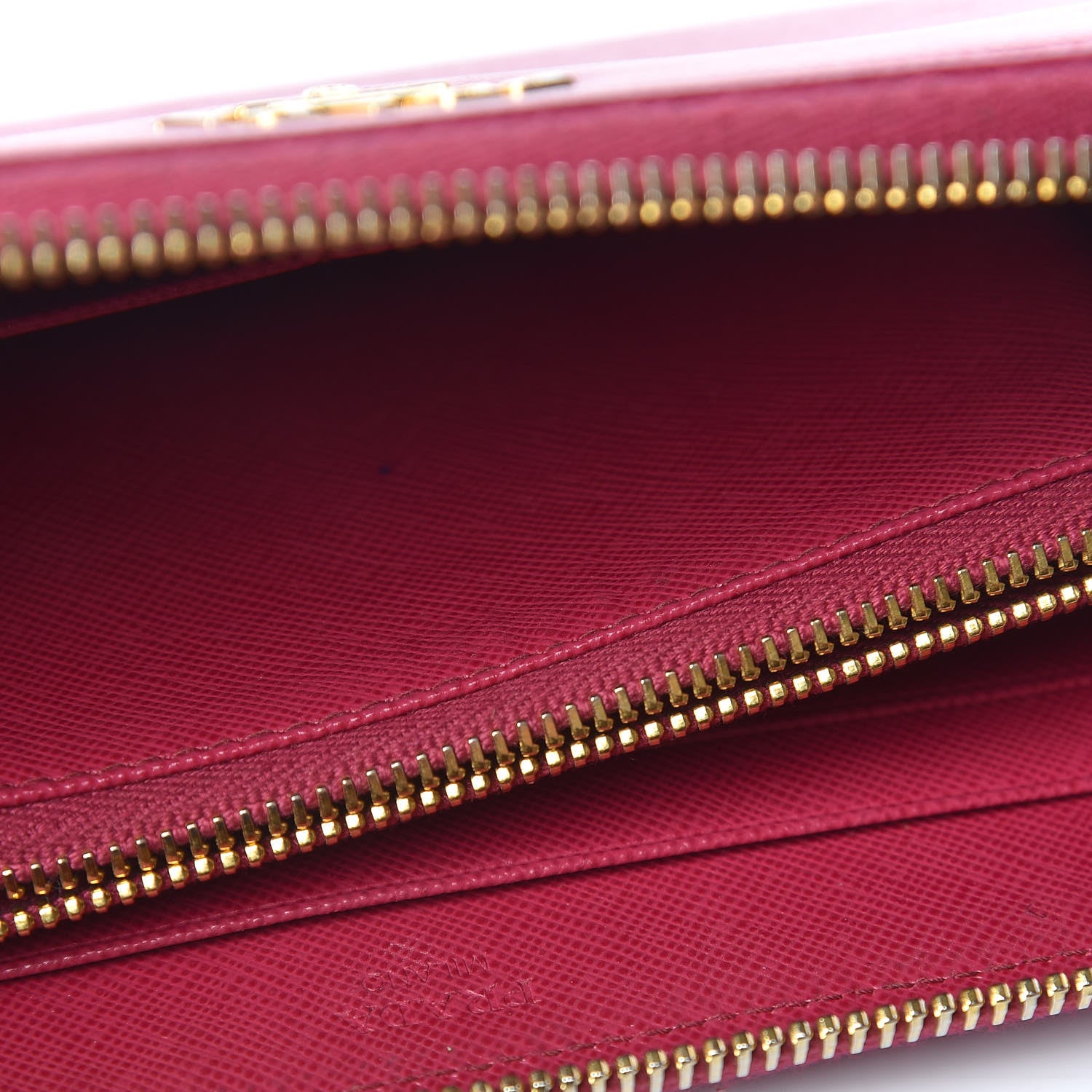 Prada Saffiano Zip Around Wallet Peonia 15 of 17