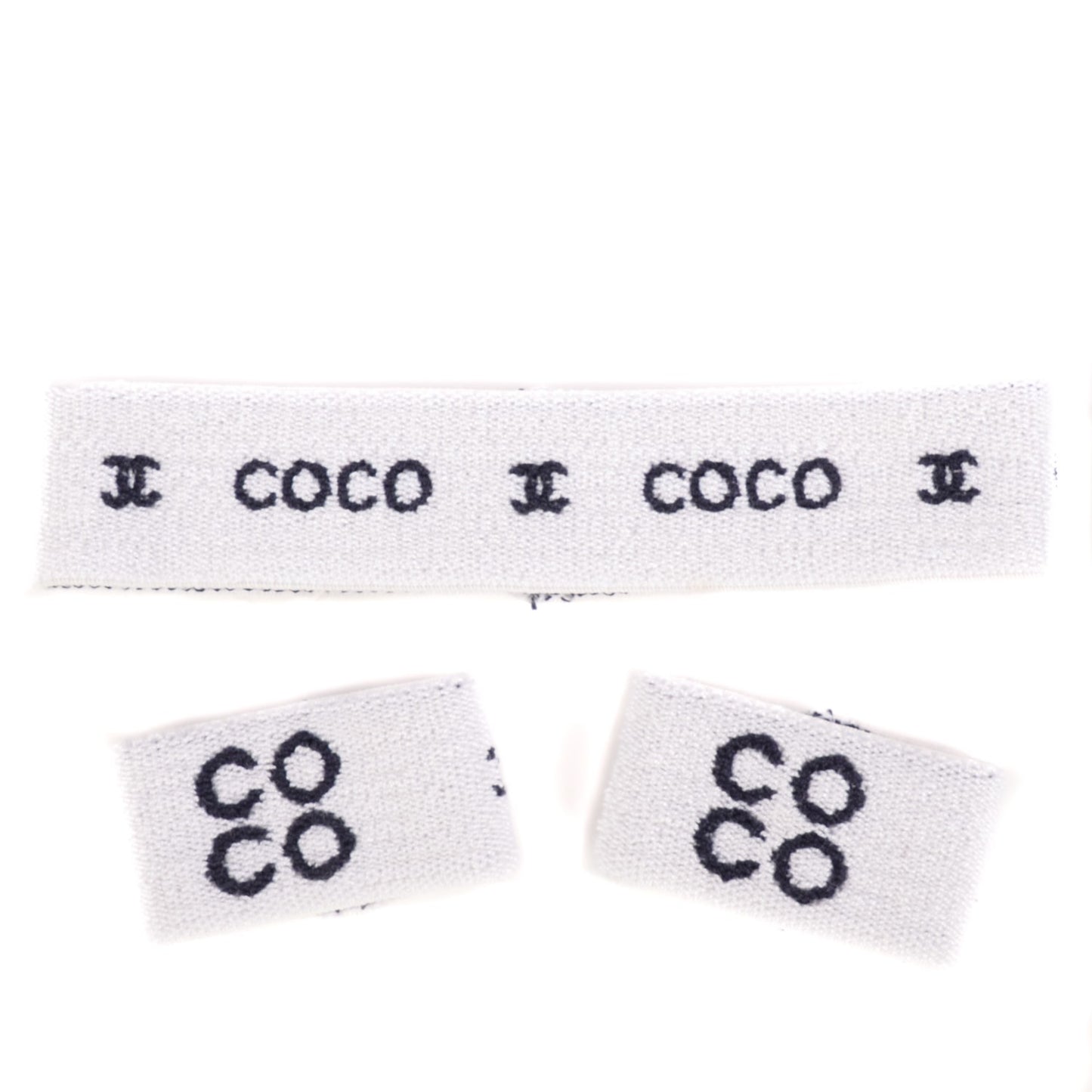 Knit Coco CC Headband Wristband Set Black White