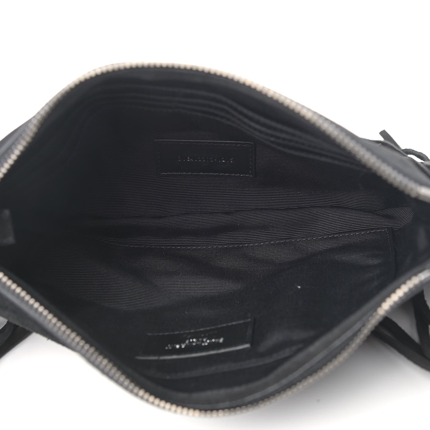 Saint Laurent Suede Calfskin Small Fringe Crossbody Bag Black 5 of 9