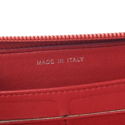 Chanel Lambskin Quilted Camellia Zip Around Large Gusset Wallet Red 7 of 12