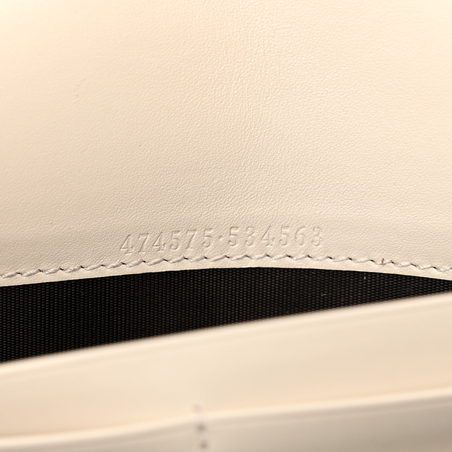 Gucci Calfskin Matelasse GG Marmont Chain Wallet Mystic White 7 of 10