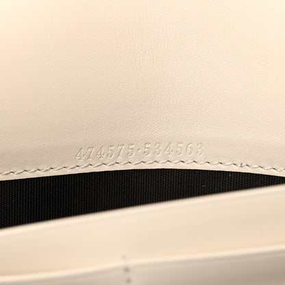 Gucci Calfskin Matelasse GG Marmont Chain Wallet Mystic White 7 of 10