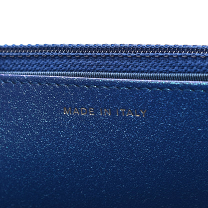 Chanel Metallic Aged Calfskin Quilted 2.55 Reissue Wallet on Chain WOC Blue 7 of 11