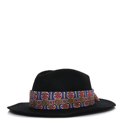 Fendi Rabbit Fur Scarf Fedora M Black 1 of 8