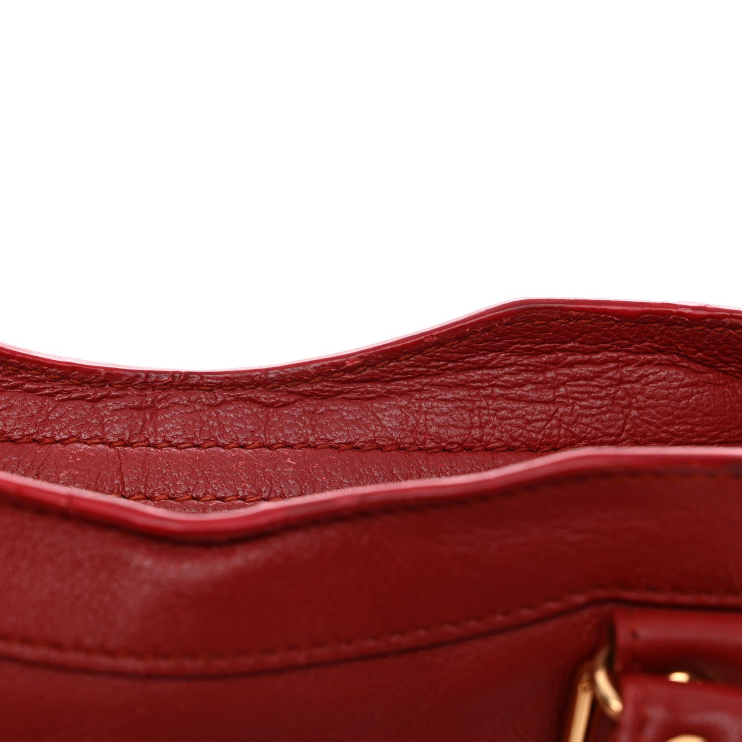 Balenciaga Chevre Gold Metallic Edge Hardware Mini City Rouge Brique Rouge Grenade 11 of 16