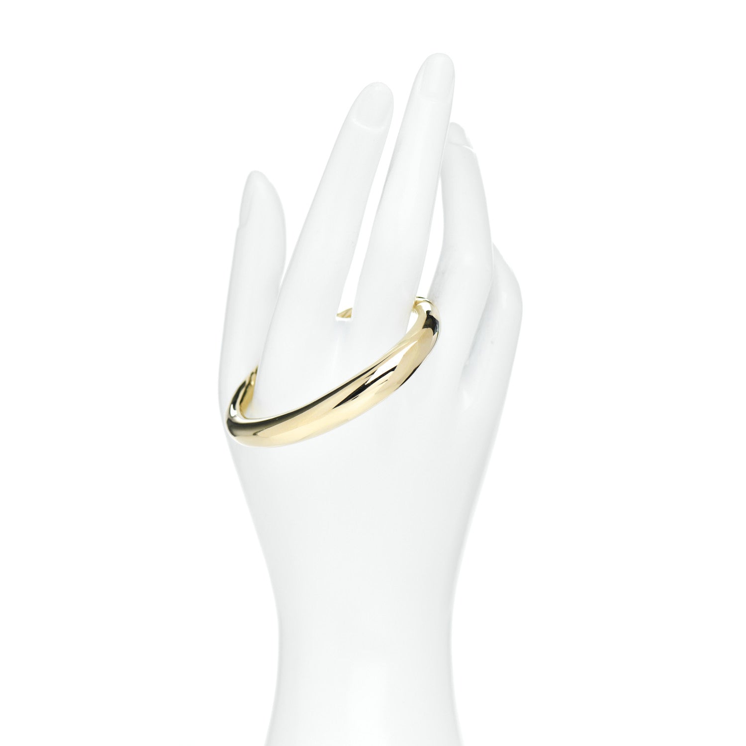 David Yurman 18K Yellow Gold 9.5mm Pure Form Smooth Bracelet 2 of 4