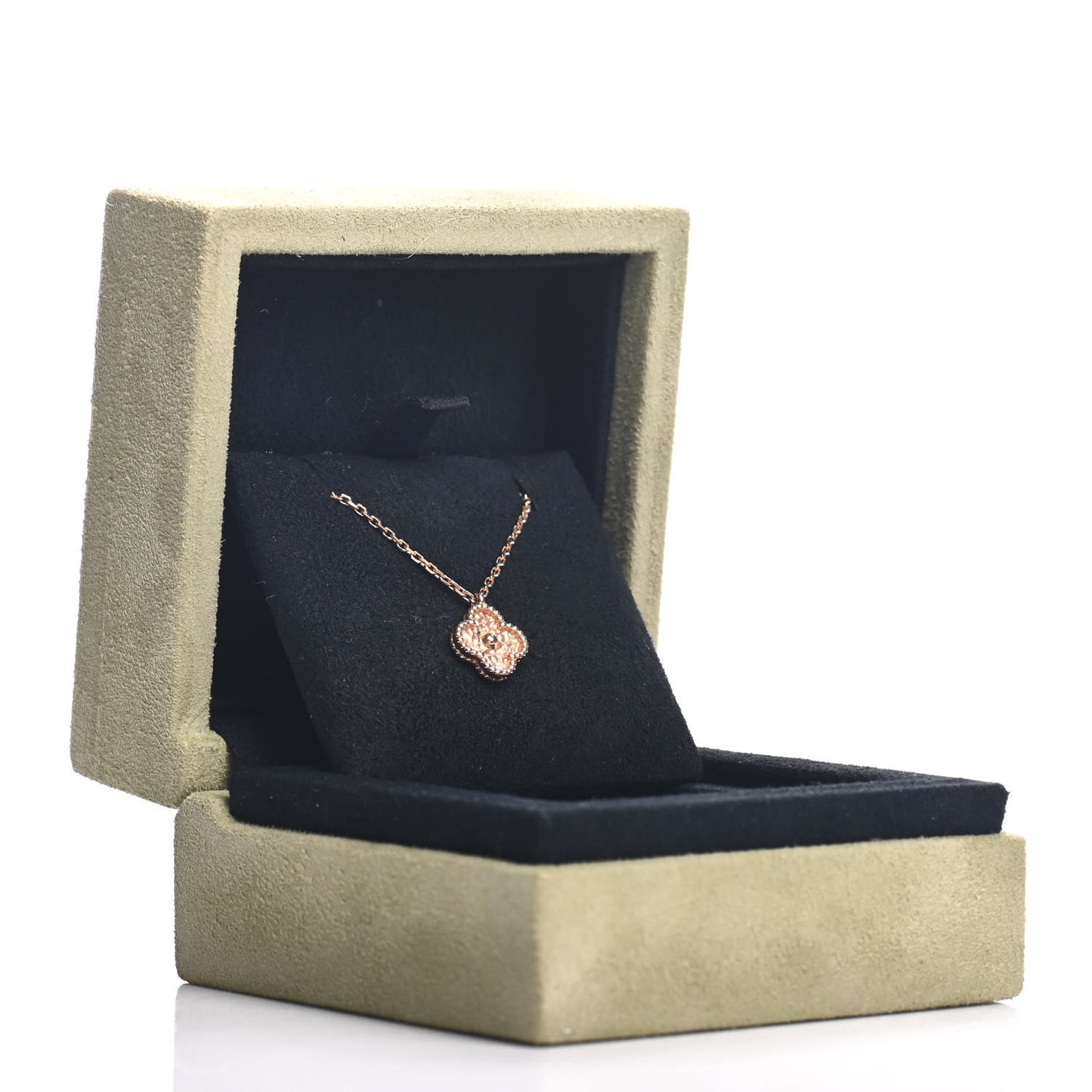 18K Rose Gold Sweet Alhambra Pendant Necklace
