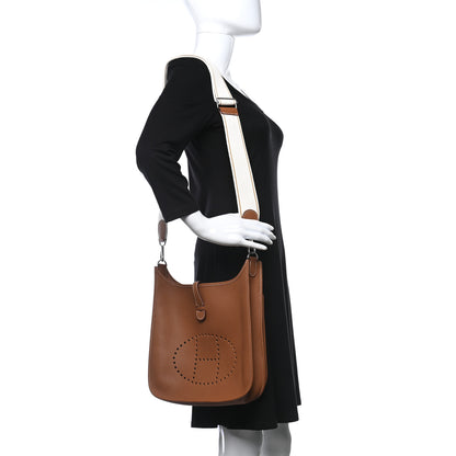 Hermes Taurillon Clemence Amazone Evelyne PM III Gold 2 of 9