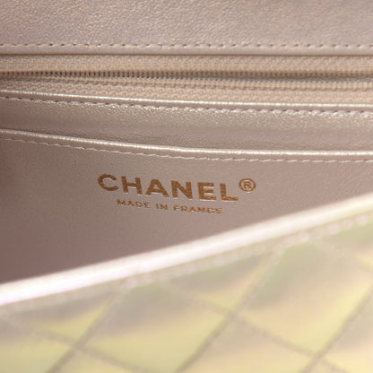 Chanel Iridescent Lambskin Quilted Mini Rectangular Flap Ivory 6 of 11