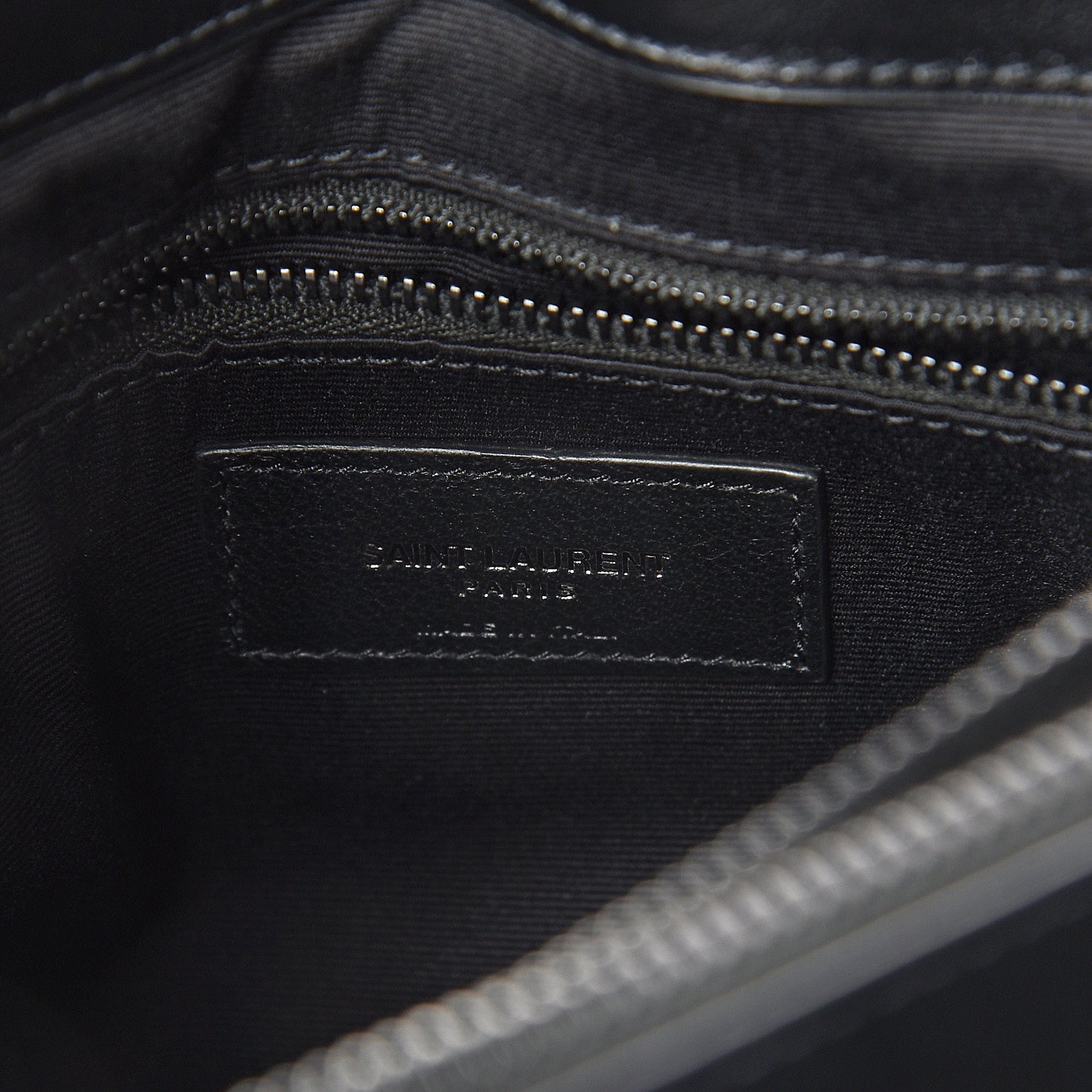 Calfskin Y Quilted Monogram Medium Loulou Chain Satchel Black