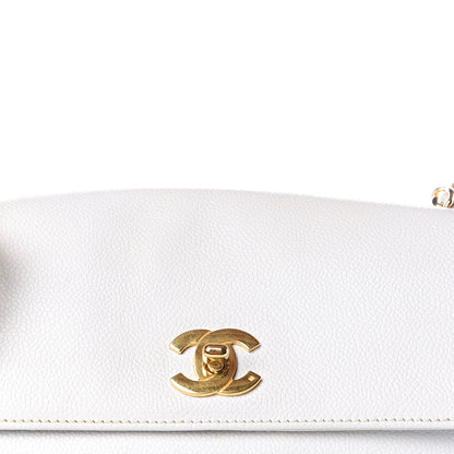 Chanel Caviar Flap Shoulder Bag White 13 of 13