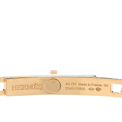 Hermes 18K Yellow Gold Diamond PM Kelly Chaine Bracelet SH 3 of 4