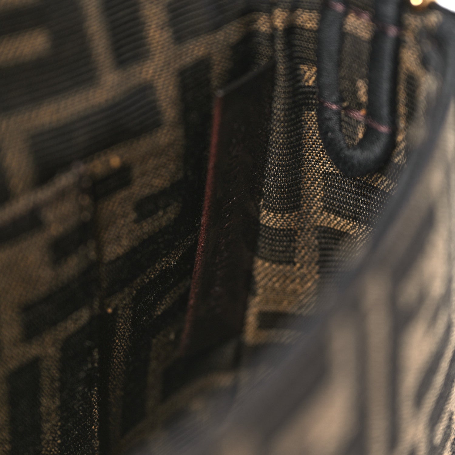 Fendi Fabric Jacquard FF 1974 Mini Baguette Tobacco Moro Black 8 of 10