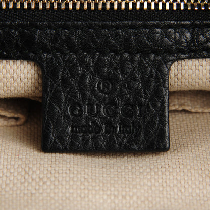 Gucci Pebbled Calfskin Medium Soho Chain Shoulder Bag Black 6 of 7