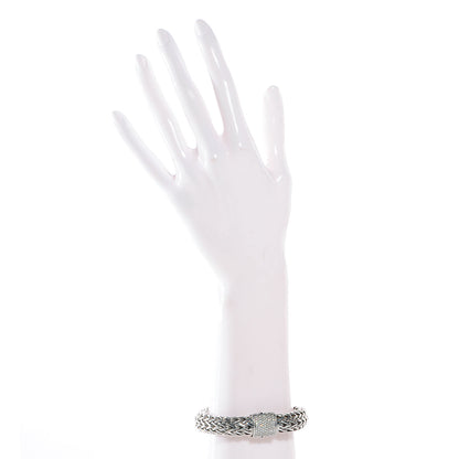 John Hardy Sterling Silver 18K Gold Pave Diamond Large Classic Chain 12mm Clasp Bracelet size Medium 2 of 7