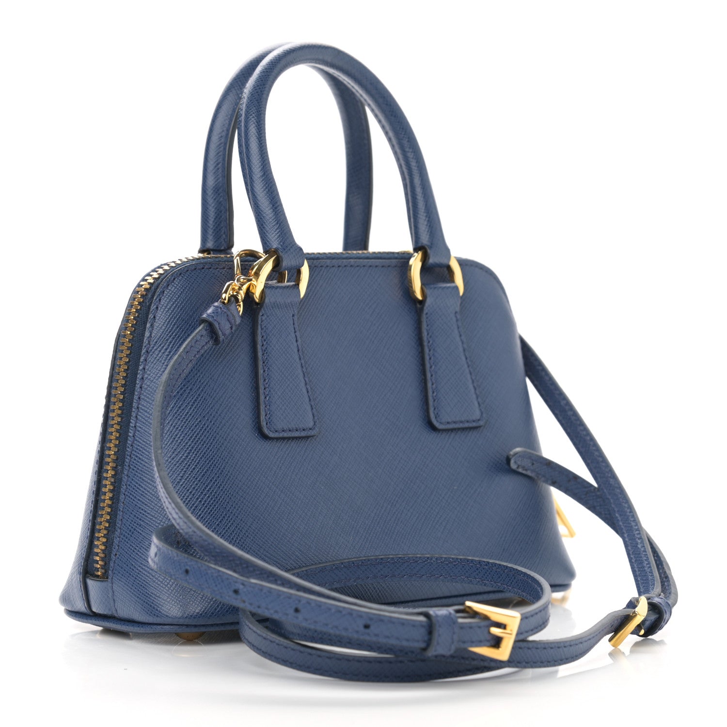 Prada Saffiano Lux Mini Promenade Tote Azzurro 2 of 10