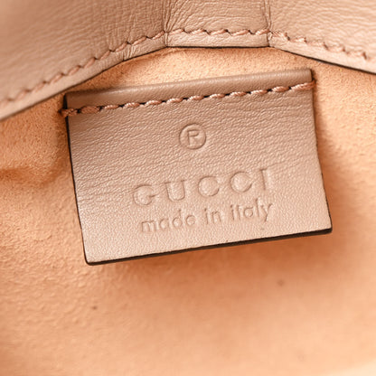 Gucci Calfskin Matelasse Super Mini GG Marmont Shoulder Bag Porcelain Rose 6 of 13