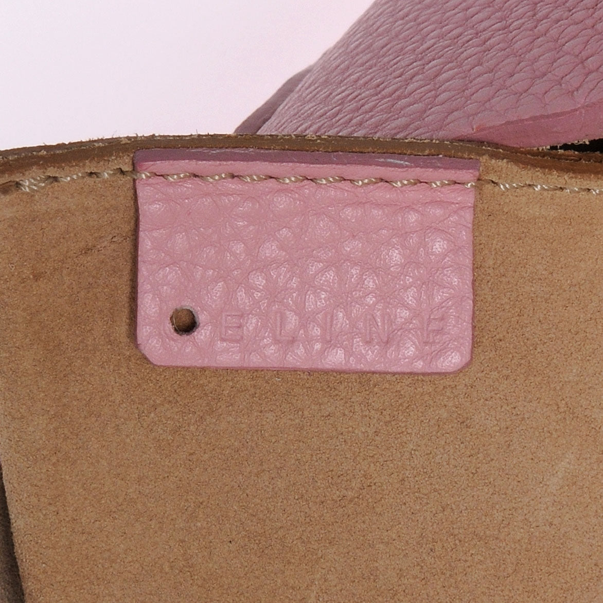 Leather Studded Shoulder Bag Pink