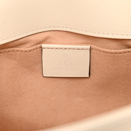 Gucci Calfskin Matelasse Mini GG Marmont Shoulder Bag White 7 of 10