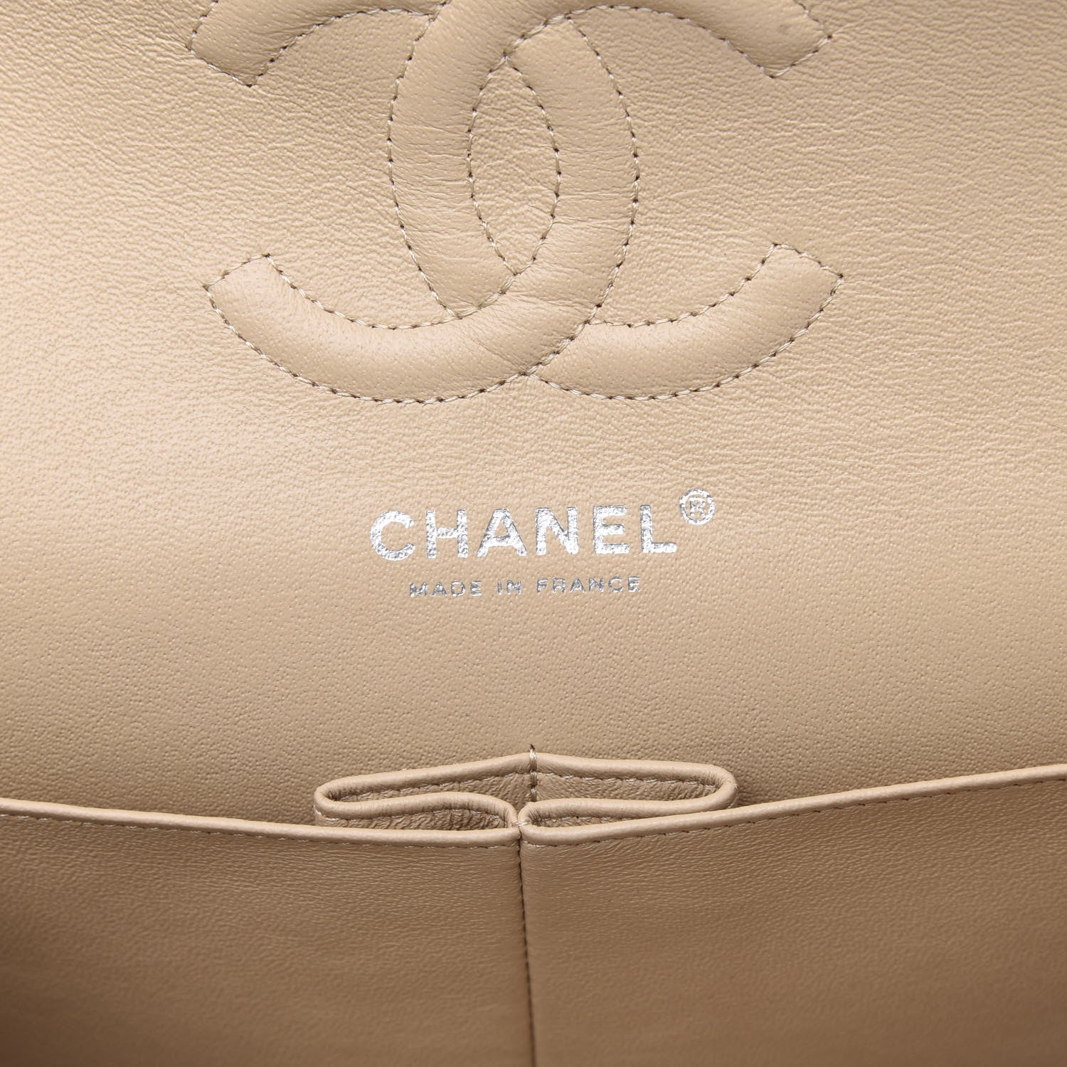 Chanel Lambskin Quilted Medium Double Flap Beige 6 of 16