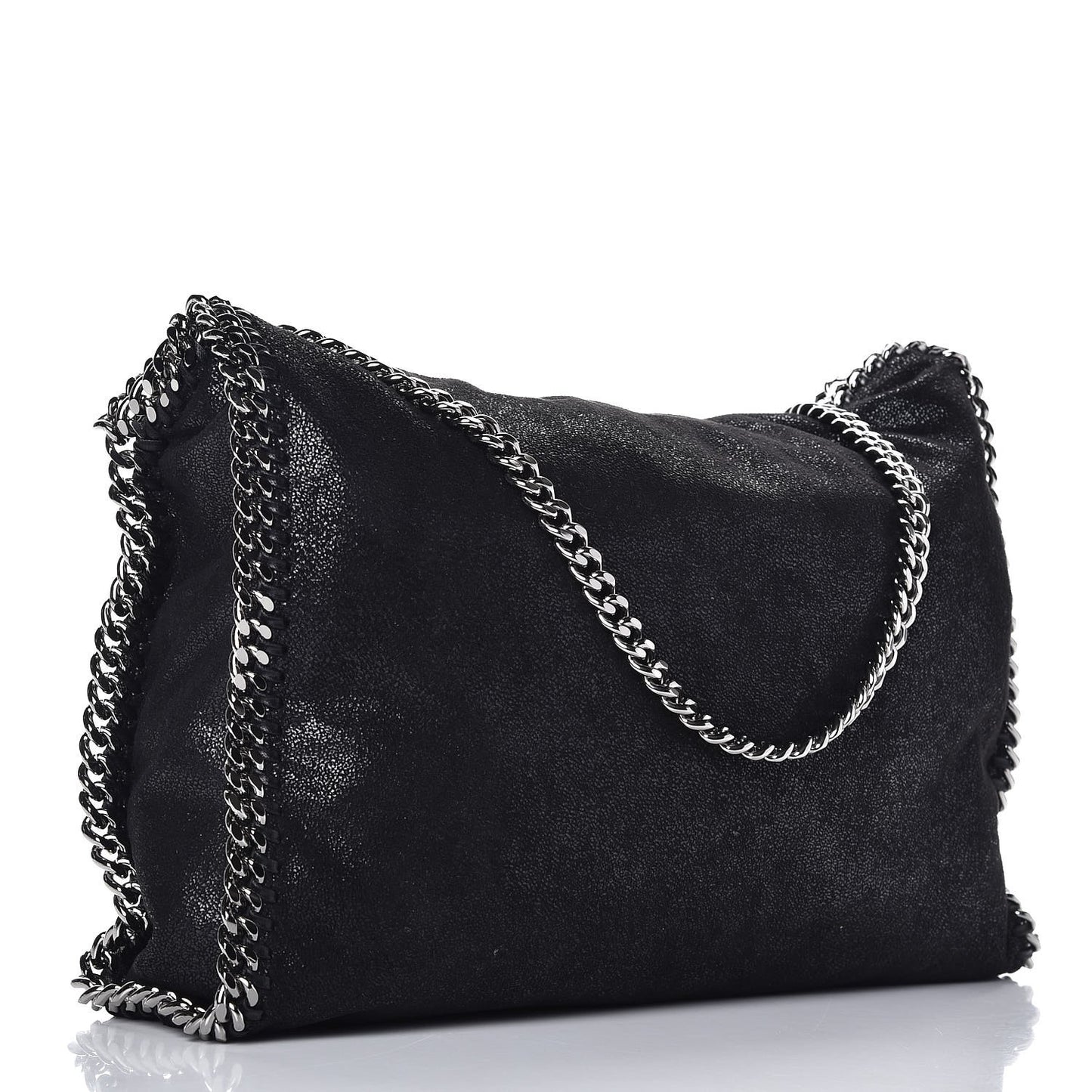 Shaggy Deer Falabella Fold Over Tote Black
