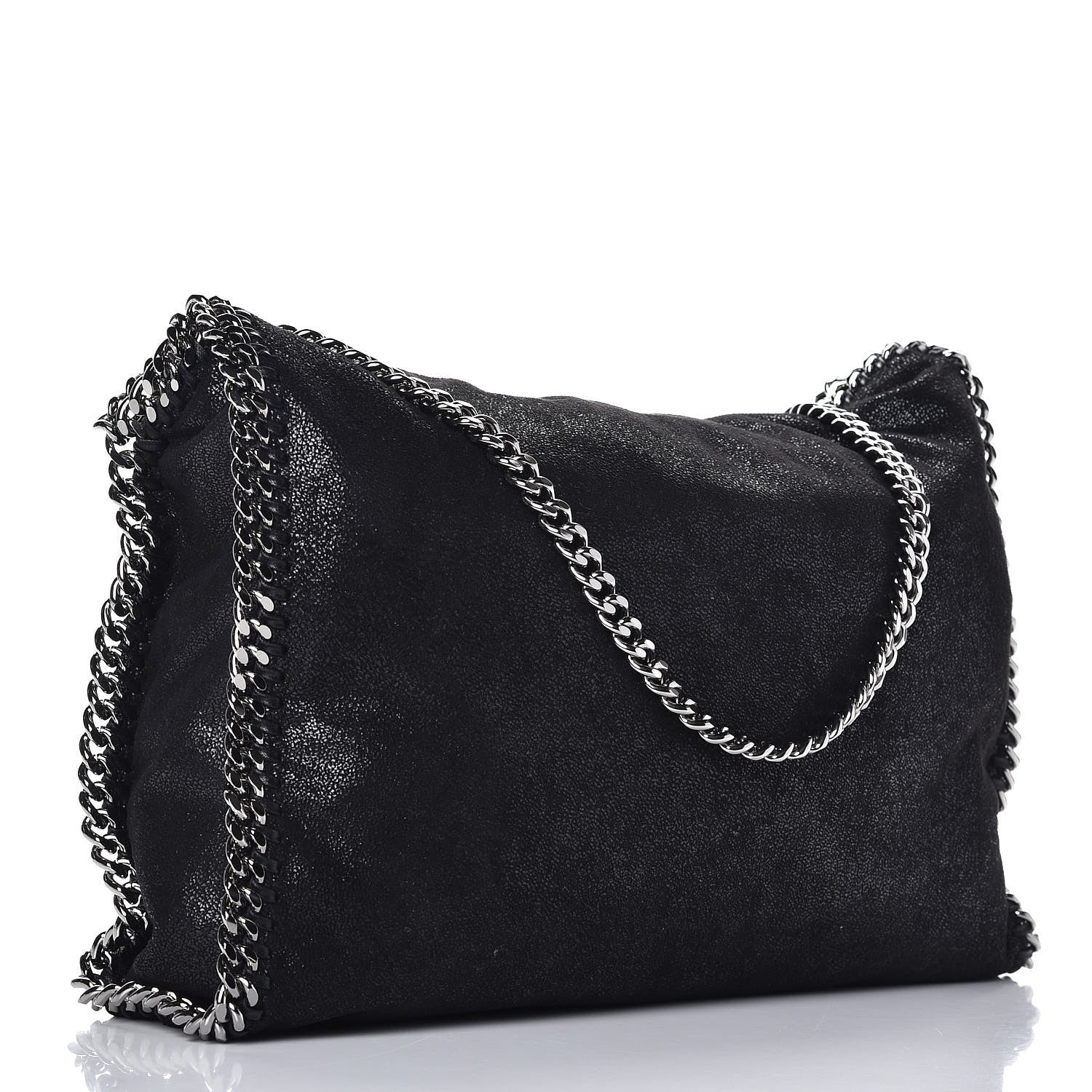 Stella McCartney Shaggy Deer Falabella Fold Over Tote Black 3 of 8