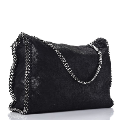 Stella McCartney Shaggy Deer Falabella Fold Over Tote Black 3 of 8
