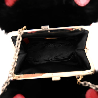 Fendi Lace Pearl Mink Fur Neve Evening Bag Black 5 of 11