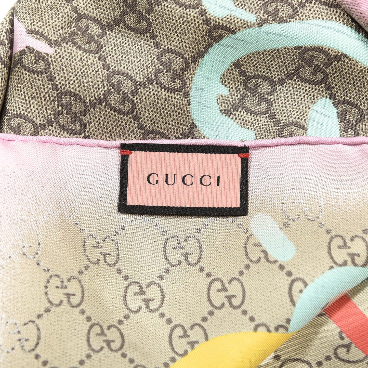 Gucci Silk Twill GG Monogram Real GG UFO Square Scarf Multicolor 3 of 3