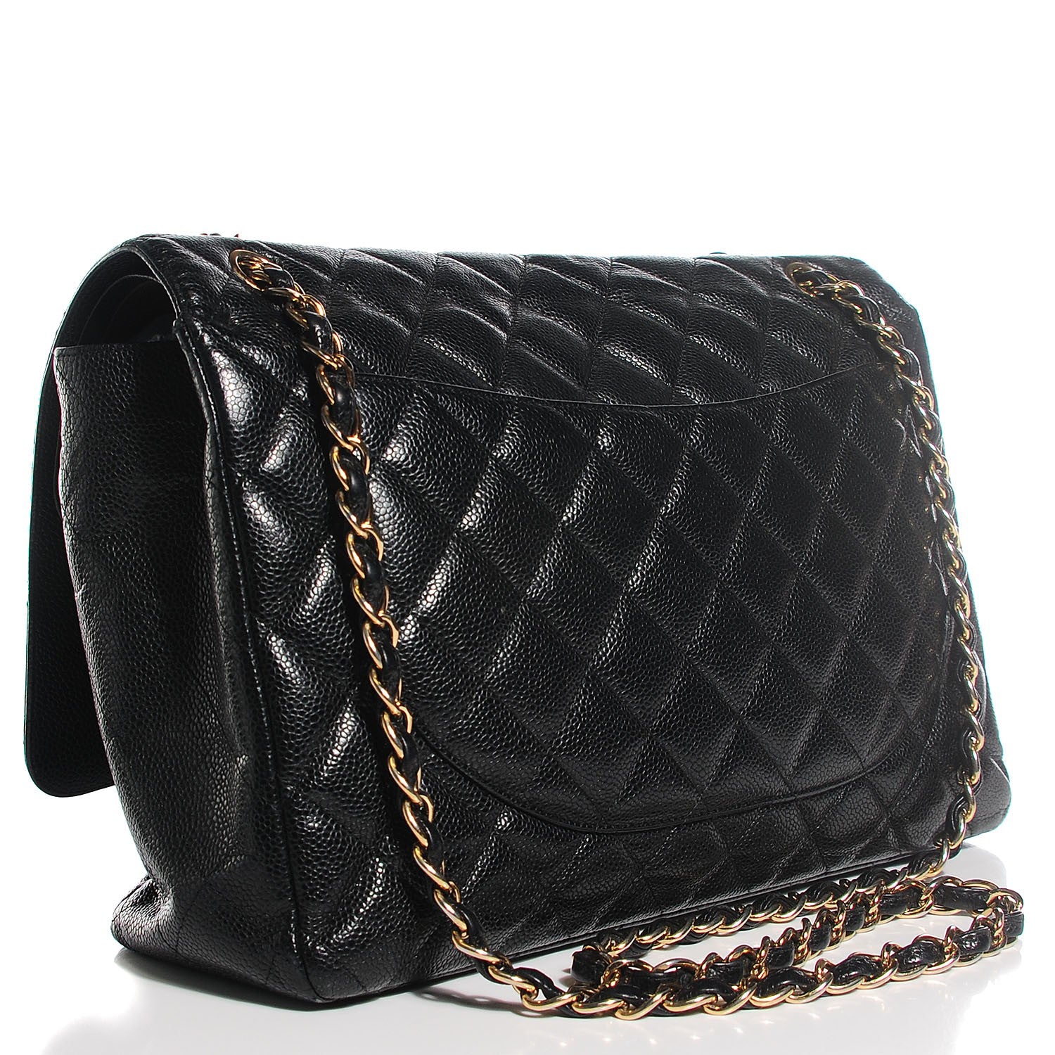 Chanel Caviar Quilted Maxi Double Flap Black 3 of 7