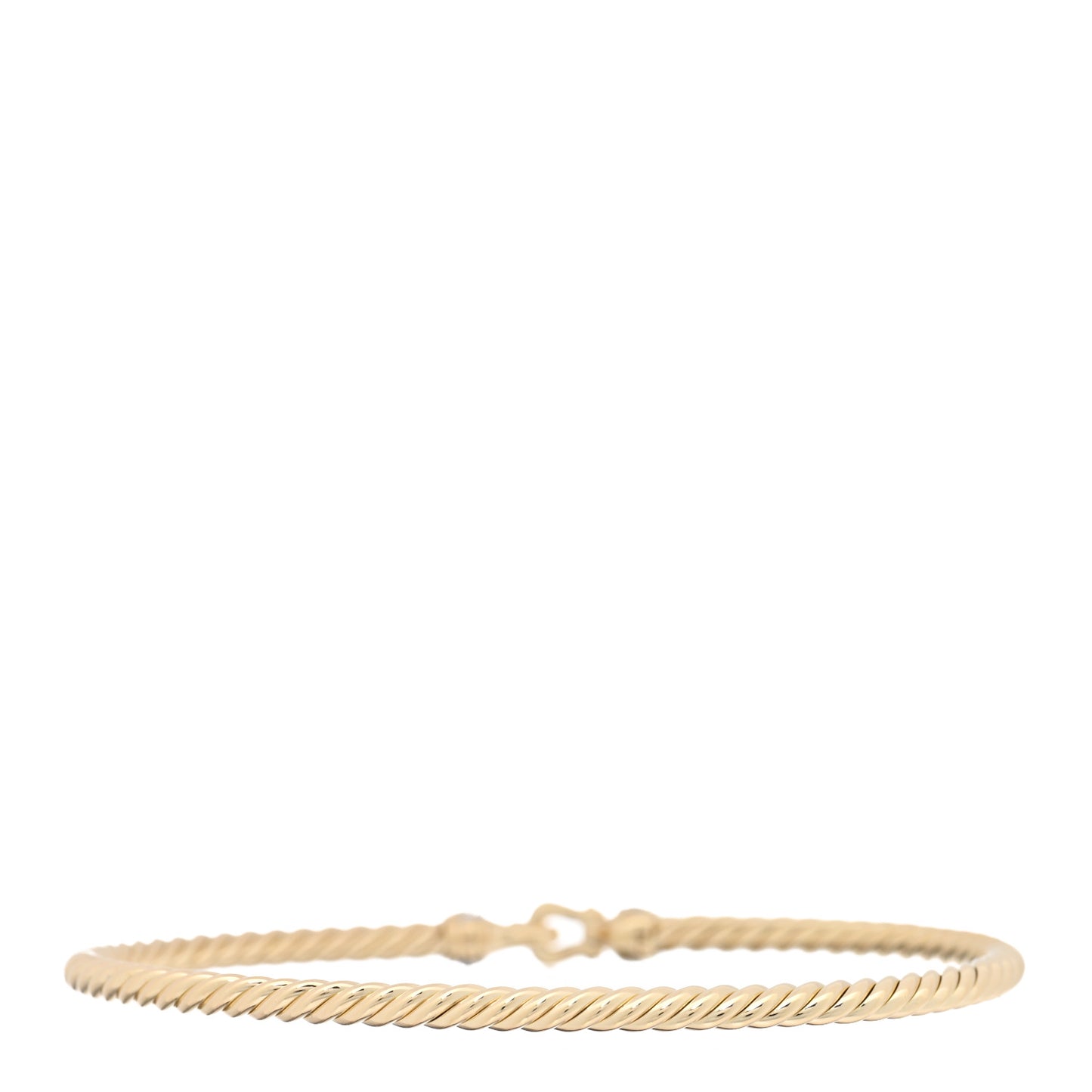 18K Yellow Gold Diamond 2.6mm Cable Collectibles Buckle Bracelet