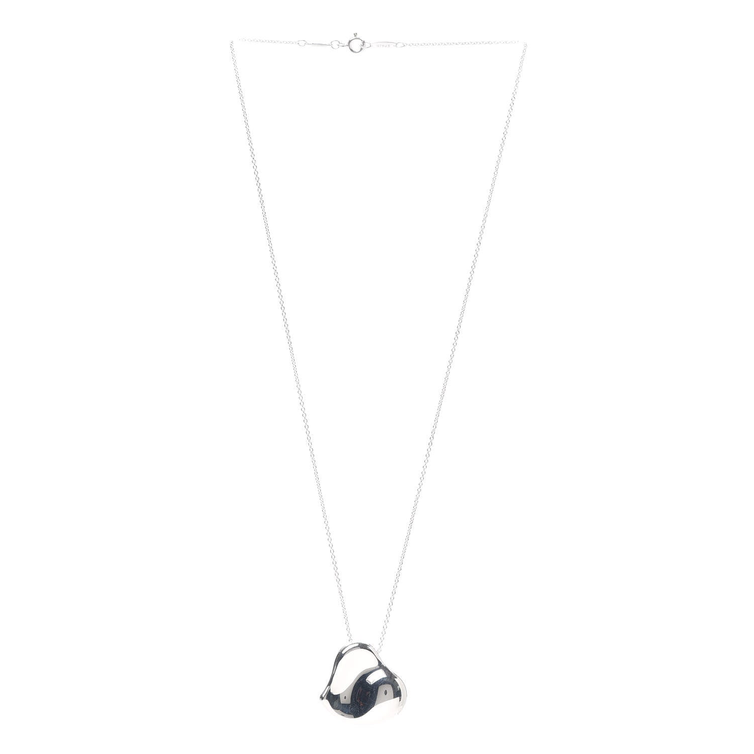 Tiffany Sterling Silver 20mm Elsa Perretti Full Heart Pendant Necklace 3 of 7