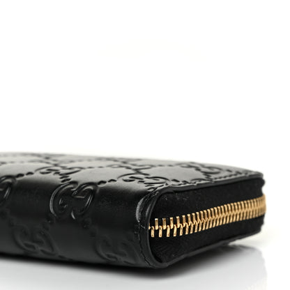 Gucci Guccissima Zip Around Card Case Black 8 of 9
