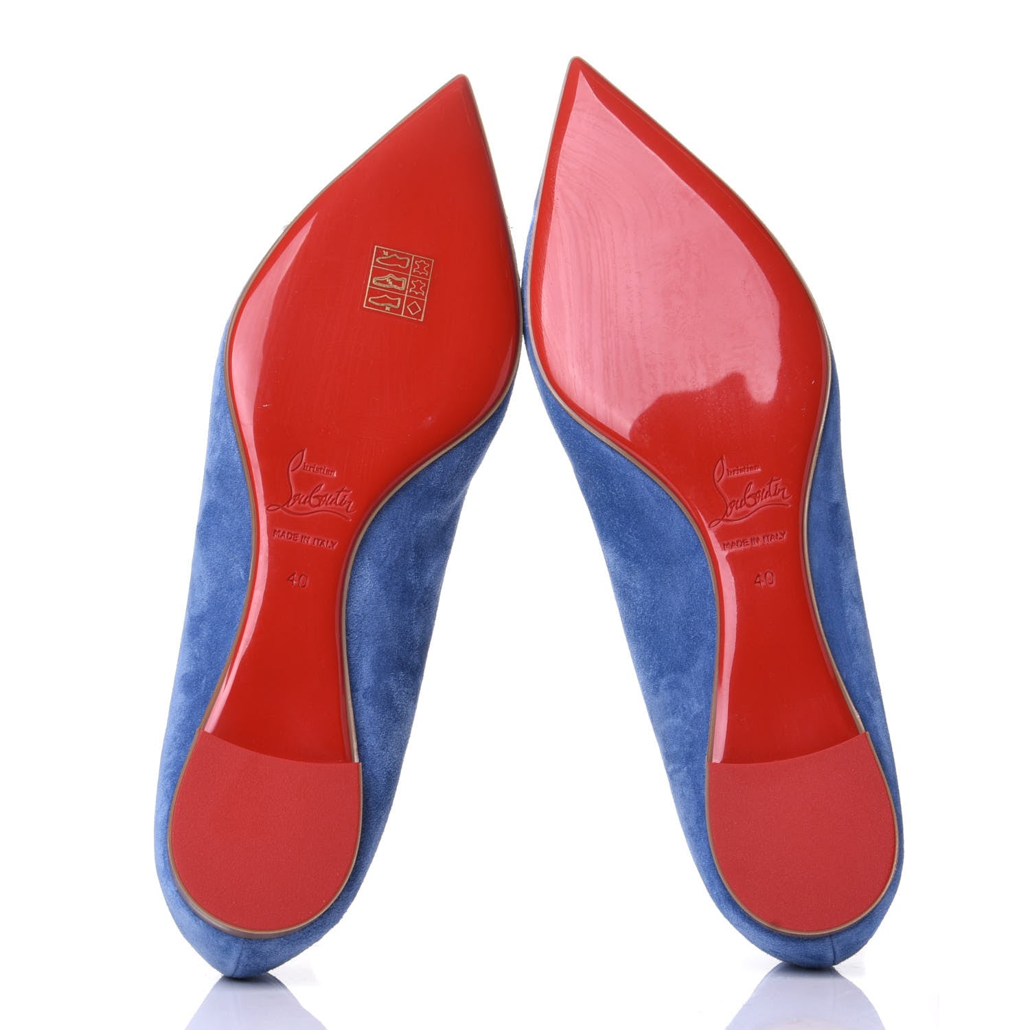 Christian Louboutin Veau Velours Ballalla Pointy Toe Flats 40 Jeans 7 of 10