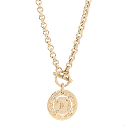 Chanel Metal CC Medallion Chain Necklace Gold 1 of 5