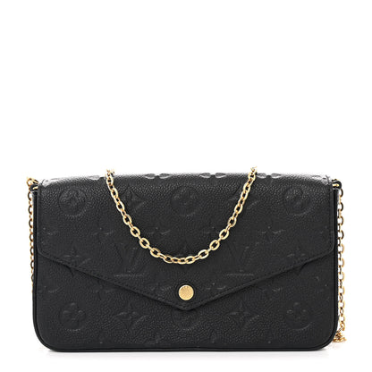 Louis Vuitton Empreinte Pochette Felicie Chain Wallet Black 1 of 10
