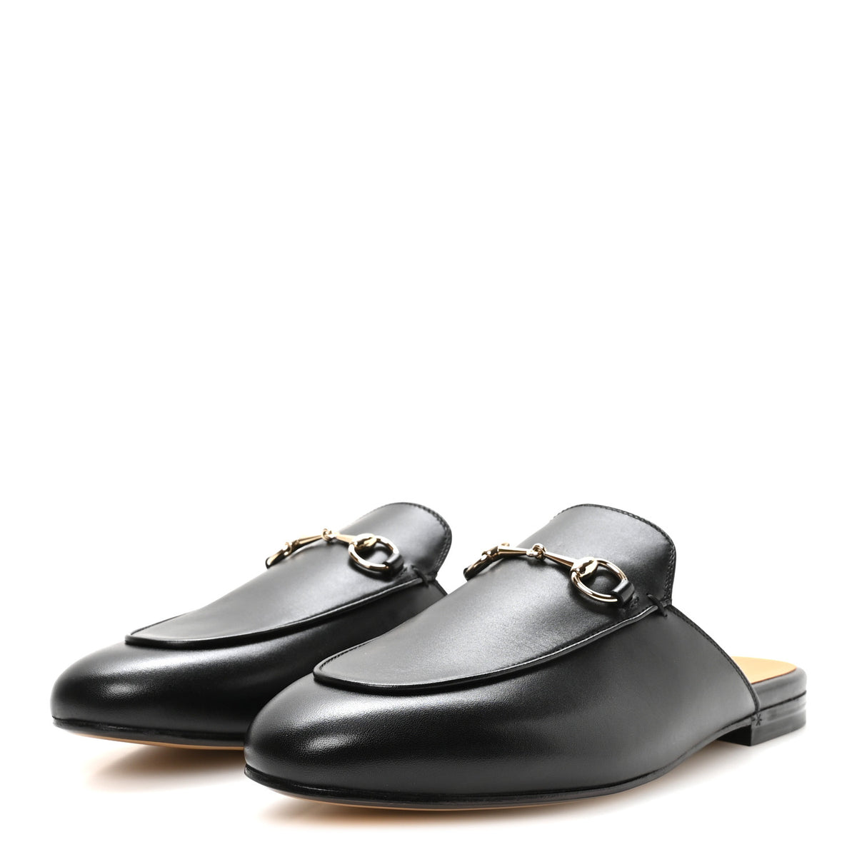 Calfskin Womens Princetown Slippers 39 Black