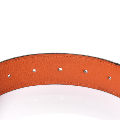 Hermes Box Togo 32mm H Belt 90 Black Orange 8 of 10