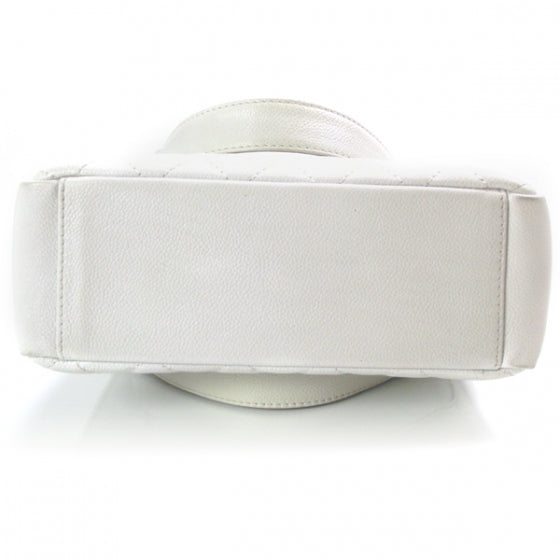Chanel Caviar Petit Shopping Tote PST White 6 of 10