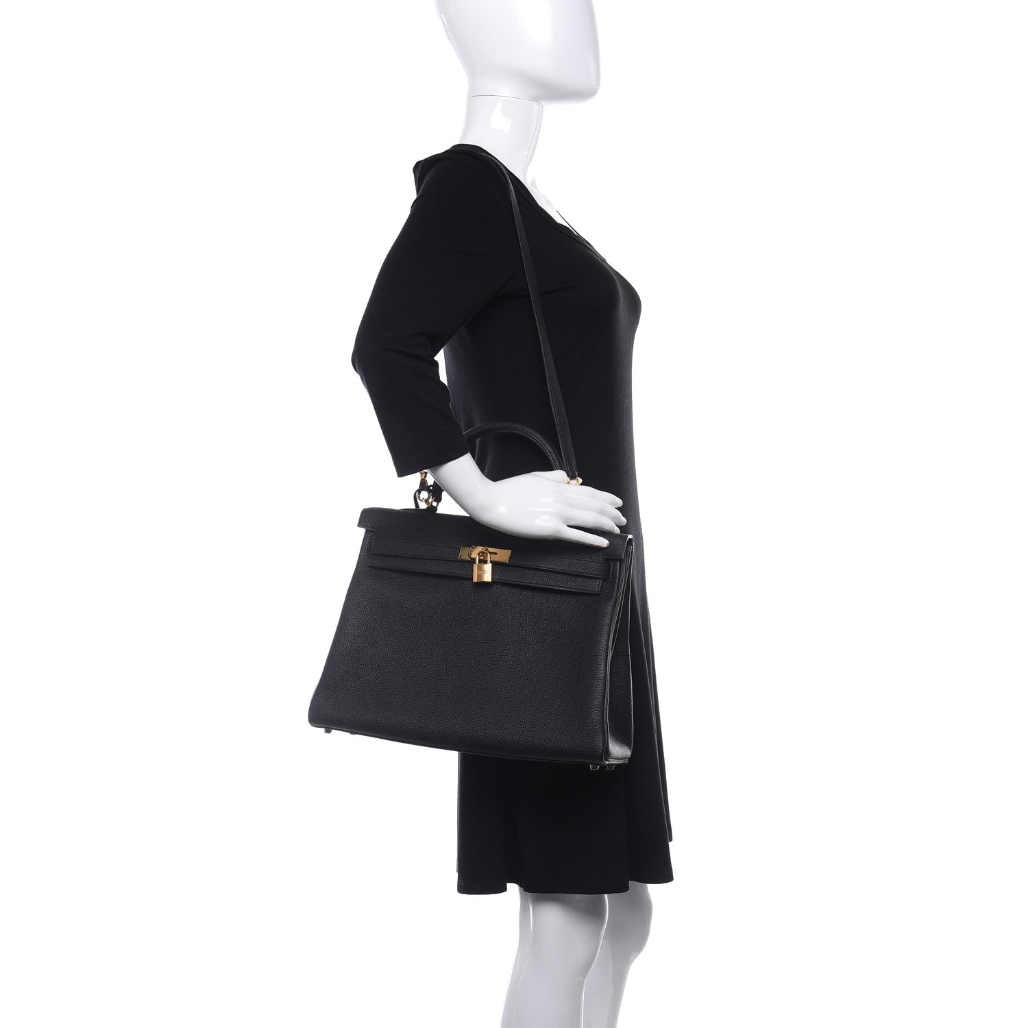 Hermes Togo Kelly Retourne 35 Black 2 of 38