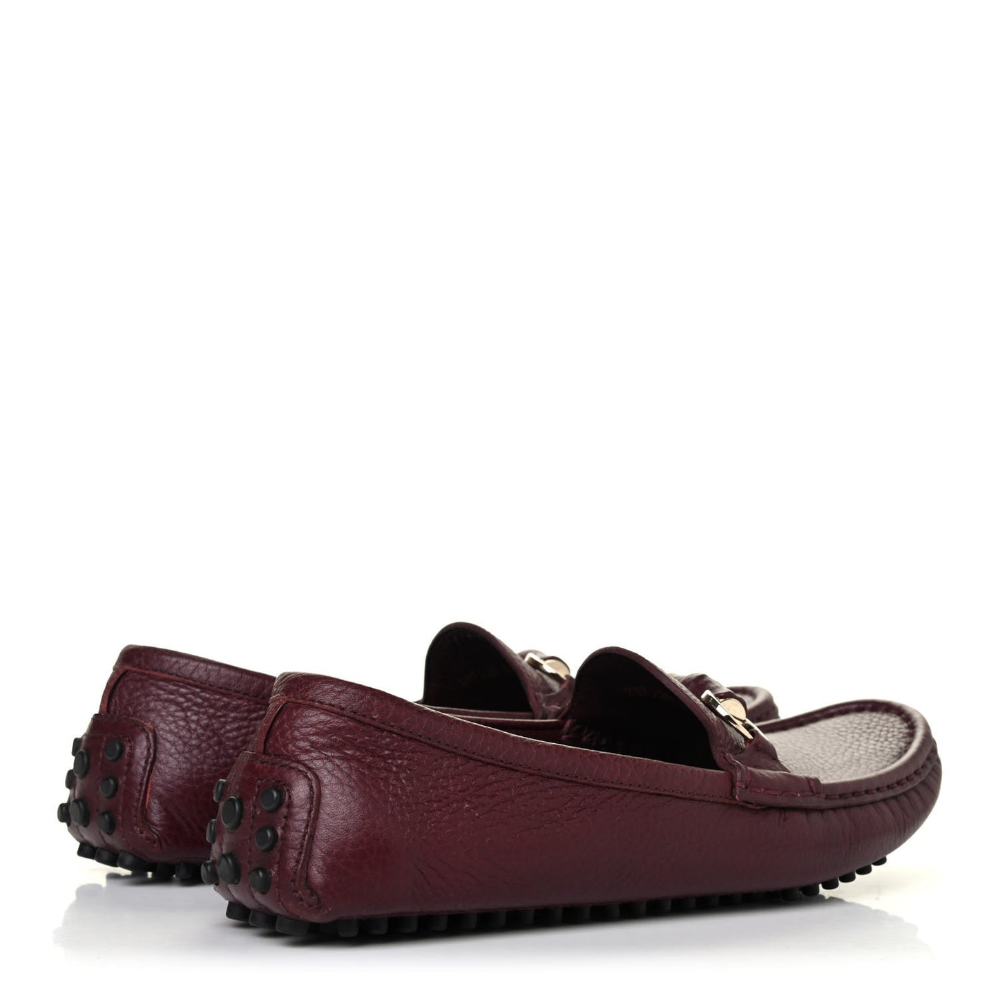 Calfskin Horsebit Driver Loafers 36 Burgundy