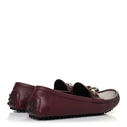 Gucci Calfskin Horsebit Driver Loafers 36 Burgundy 3 of 4