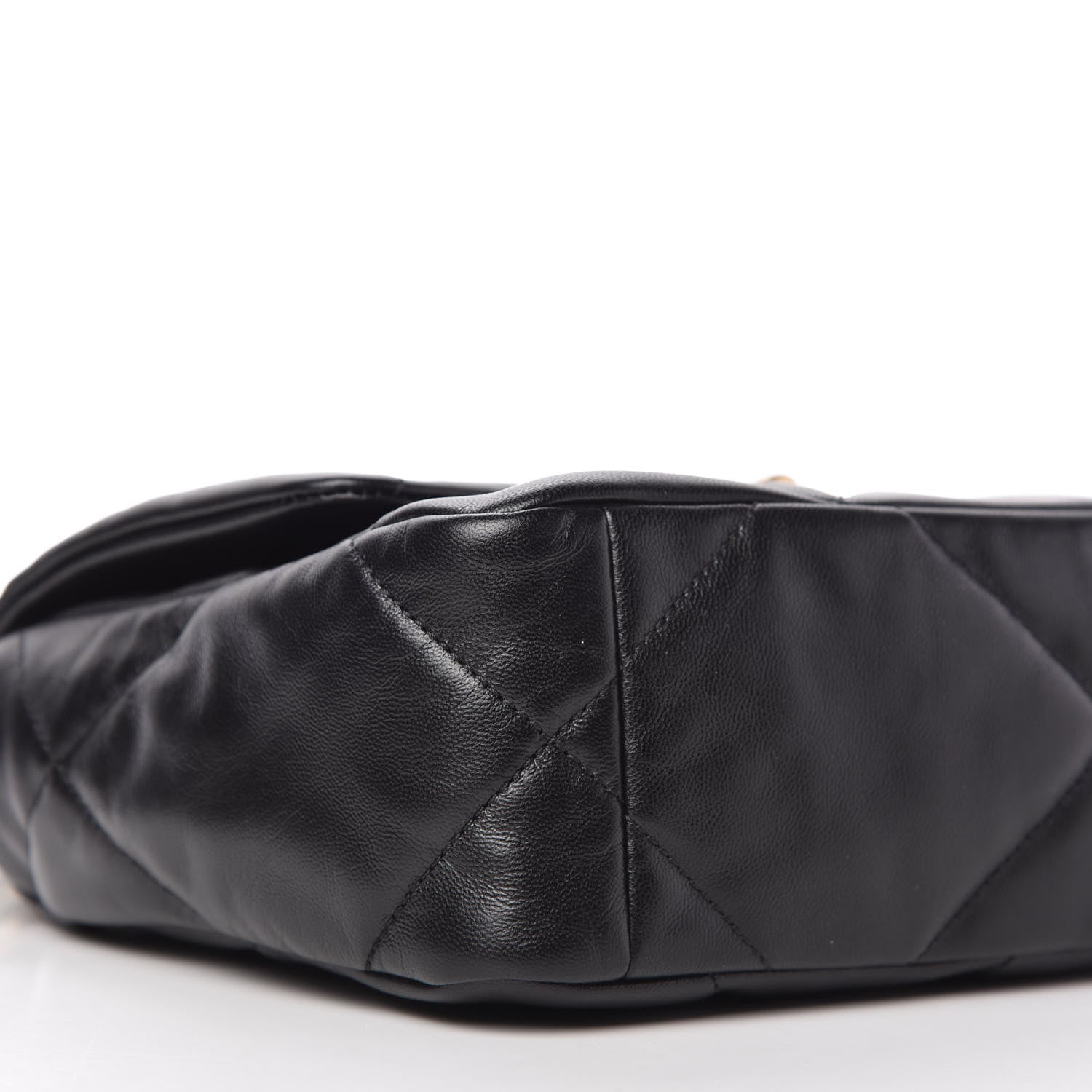 Chanel Shiny Goatskin Quilted Medium Chanel 19 Flap Black 6 of 11
