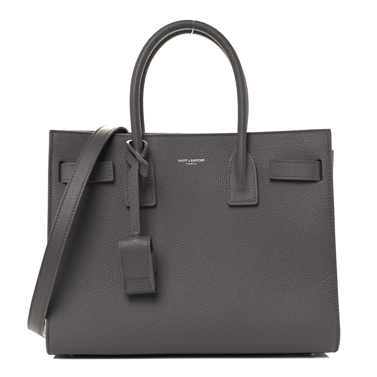 Grained Calfskin Baby Sac De Jour Fog