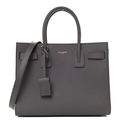 Saint Laurent Grained Calfskin Baby Sac De Jour Fog 1 of 15
