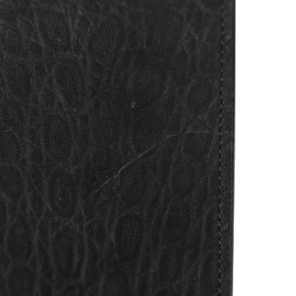 Saint Laurent Calfskin Crocodile Embossed Tablet Pouch Black 9 of 9