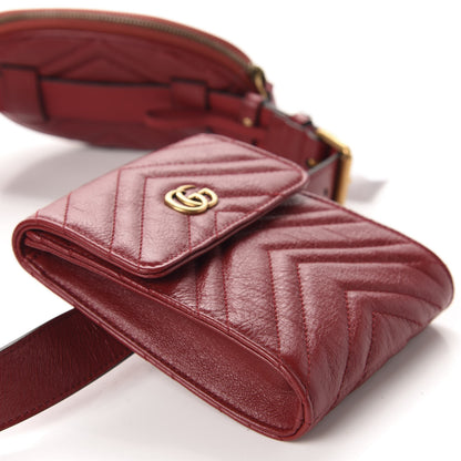 Gucci Azalea Calfskin Matelasse GG Marmont Multi Belt Bag 85 34 Romantic Cerise 9 of 19
