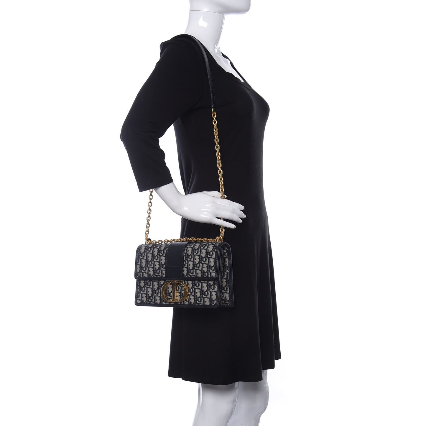 Oblique 30 Montaigne Chain Flap Bag Blue