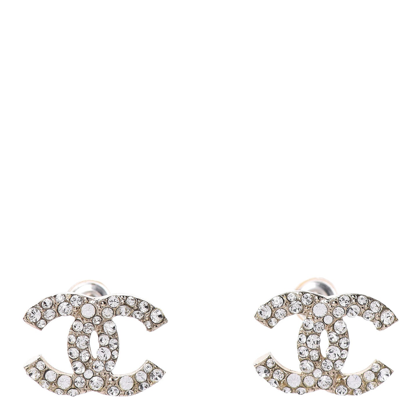 Crystal CC Earrings Light Gold